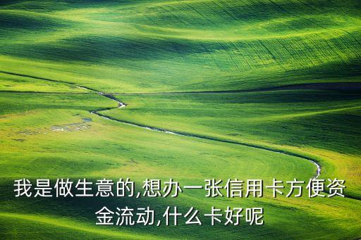 我是做生意的,想辦一張信用卡方便資金流動(dòng),什么卡好呢