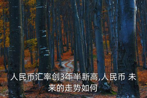 人民幣匯率創(chuàng)3年半新高,人民幣 未來的走勢(shì)如何