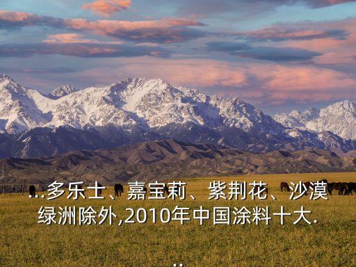 ...多樂(lè)士、嘉寶莉、紫荊花、沙漠綠洲除外,2010年中國(guó)涂料十大...
