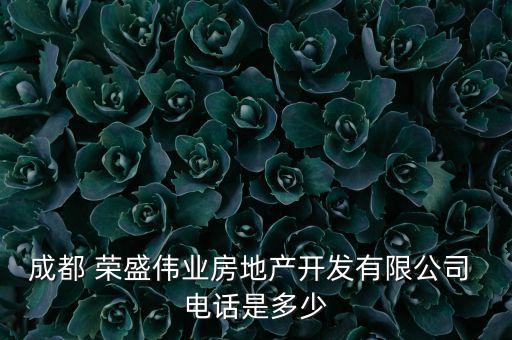成都 榮盛偉業(yè)房地產(chǎn)開(kāi)發(fā)有限公司 電話(huà)是多少