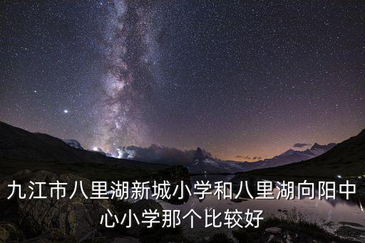 九江市八里湖新城小學(xué)和八里湖向陽中心小學(xué)那個(gè)比較好