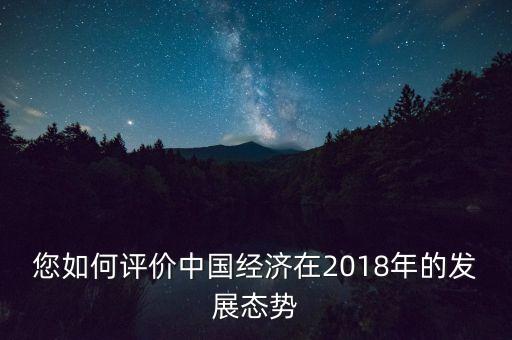 您如何評價中國經濟在2018年的發(fā)展態(tài)勢
