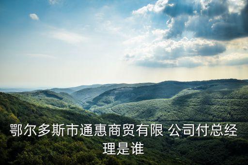 鄂爾多斯市通惠商貿(mào)有限 公司付總經(jīng)理是誰