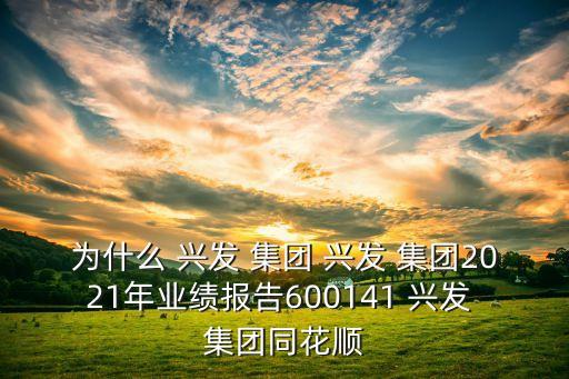為什么 興發(fā) 集團(tuán) 興發(fā) 集團(tuán)2021年業(yè)績報(bào)告600141 興發(fā) 集團(tuán)同花順
