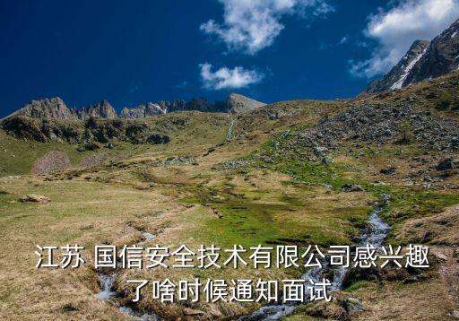  江蘇 國信安全技術(shù)有限公司感興趣了啥時候通知面試
