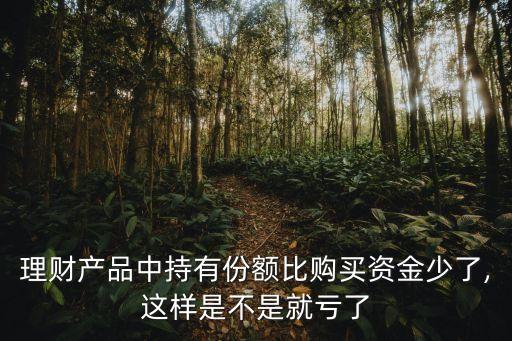 理財產品中持有份額比購買資金少了,這樣是不是就虧了