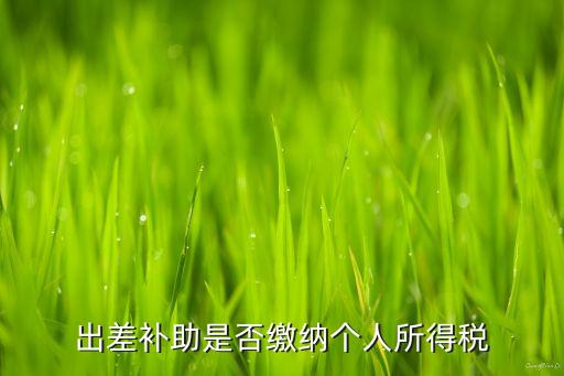 出差補(bǔ)助是否繳納個人所得稅