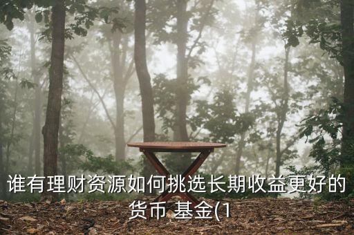 誰有理財資源如何挑選長期收益更好的 貨幣 基金(1
