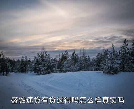  盛融速貸有貸過得嗎怎么樣真實(shí)嗎