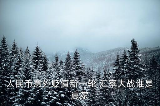 人民幣意外貶值新一輪 匯率大戰(zhàn)誰是贏家