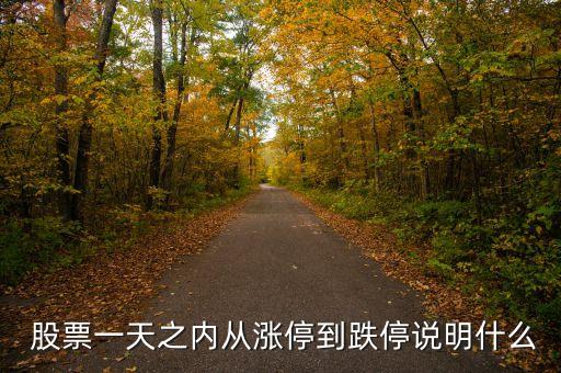  股票一天之內(nèi)從漲停到跌停說明什么