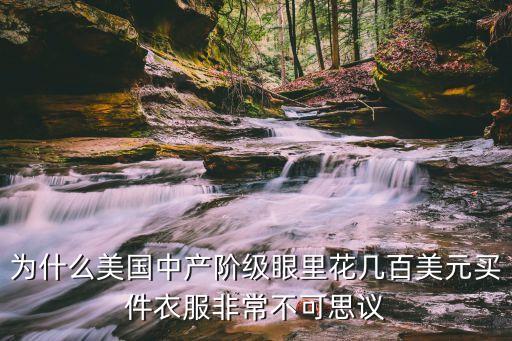 為什么美國(guó)中產(chǎn)階級(jí)眼里花幾百美元買件衣服非常不可思議