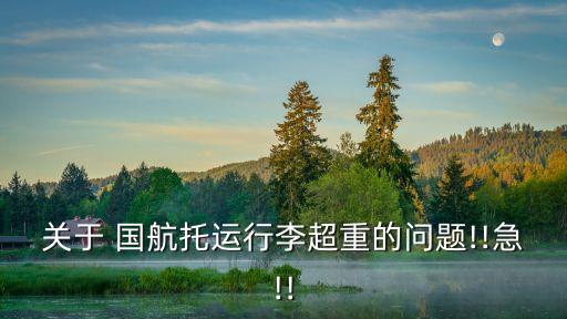 關(guān)于 國航托運(yùn)行李超重的問題!!急!!