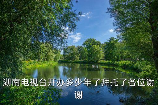 湖南電視臺開辦多少年了拜托了各位謝謝