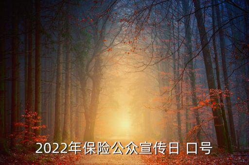 2022年保險(xiǎn)公眾宣傳日 口號