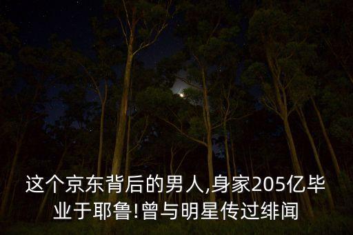 這個(gè)京東背后的男人,身家205億畢業(yè)于耶魯!曾與明星傳過緋聞