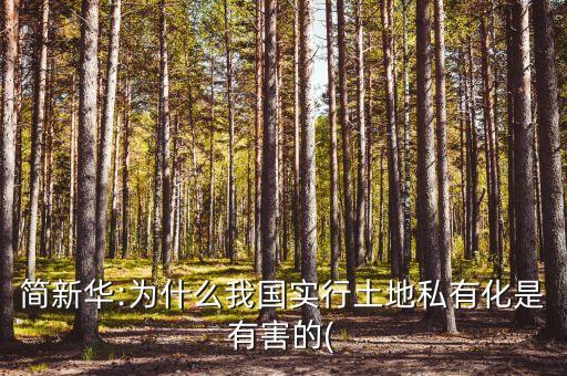 簡新華:為什么我國實(shí)行土地私有化是有害的(