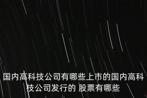 國(guó)內(nèi)高科技公司有哪些上市的國(guó)內(nèi)高科技公司發(fā)行的 股票有哪些