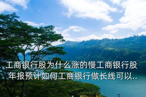 工商銀行股為什么漲的慢工商銀行股 年報(bào)預(yù)計(jì)如何工商銀行做長(zhǎng)線可以...