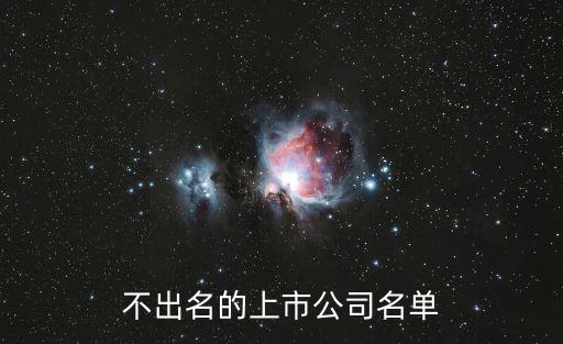 不出名的上市公司名單