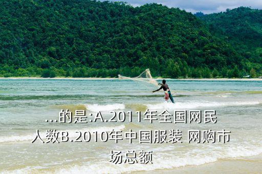 ...的是:A.2011年全國網(wǎng)民人數(shù)B.2010年中國服裝 網(wǎng)購市場總額