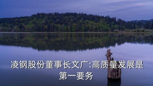  凌鋼股份董事長文廣:高質(zhì)量發(fā)展是第一要?jiǎng)?wù)