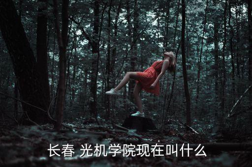  長春 光機學院現(xiàn)在叫什么