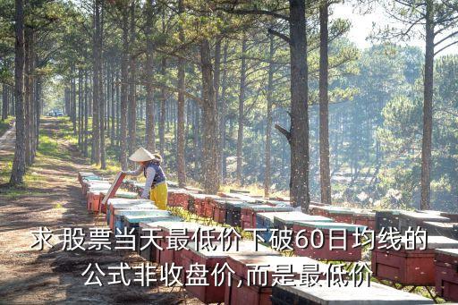 求 股票當(dāng)天最低價(jià)下破60日均線的公式非收盤價(jià),而是最低價(jià)