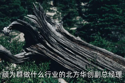 顧為群做什么行業(yè)的北方華創(chuàng)副總經理
