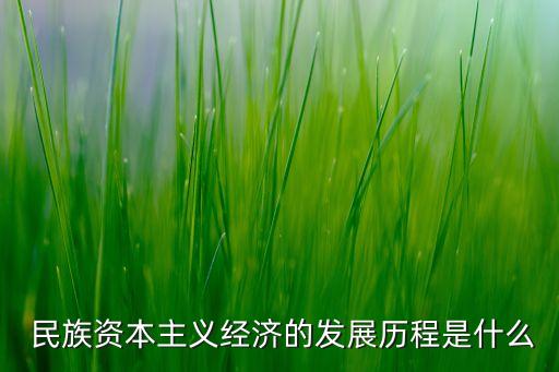  民族資本主義經濟的發(fā)展歷程是什么