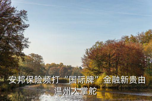  安邦保險頻打“國際牌”金融新貴由溫州人掌舵