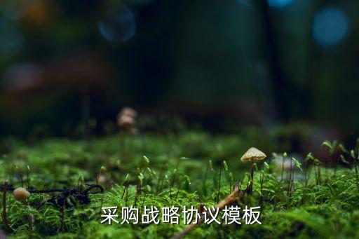  采購戰(zhàn)略協(xié)議模板