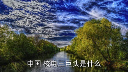 中國 核電三巨頭是什么