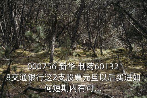 000756 新華 制藥601328交通銀行這2支股票元旦以后買進如何短期內(nèi)有可...