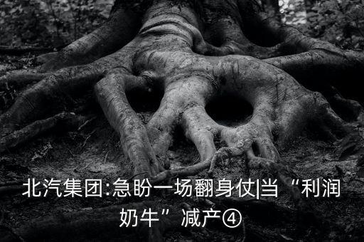 北汽集團(tuán):急盼一場(chǎng)翻身仗|當(dāng)“利潤(rùn)奶?！睖p產(chǎn)④
