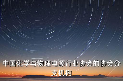 中國化學(xué)與物理電源行業(yè)協(xié)會的協(xié)會分支機構(gòu)