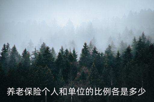 養(yǎng)老保險個人和單位的比例各是多少