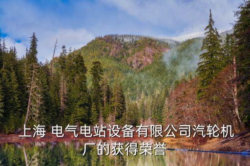  上海 電氣電站設(shè)備有限公司汽輪機廠的獲得榮譽