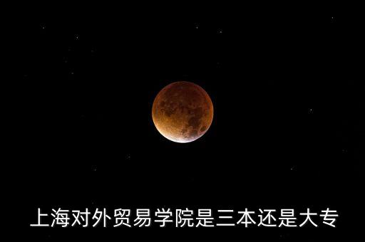  上海對(duì)外貿(mào)易學(xué)院是三本還是大專