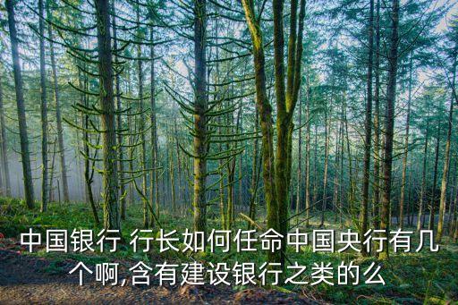 中國(guó)銀行 行長(zhǎng)如何任命中國(guó)央行有幾個(gè)啊,含有建設(shè)銀行之類(lèi)的么