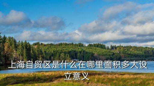  上海自貿(mào)區(qū)是什么在哪里面積多大設立意義