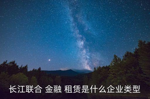 長江聯(lián)合 金融 租賃是什么企業(yè)類型