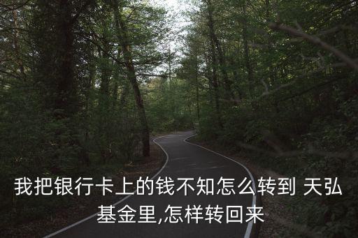 我把銀行卡上的錢(qián)不知怎么轉(zhuǎn)到 天弘 基金里,怎樣轉(zhuǎn)回來(lái)
