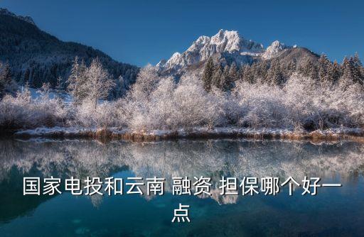 國(guó)家電投和云南 融資 擔(dān)保哪個(gè)好一點(diǎn)