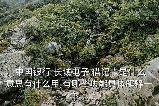  中國銀行 長城電子 借記卡是什么意思有什么用,有哪些功能具體解釋一下...