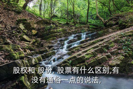 股權(quán)和 股份, 股票有什么區(qū)別,有沒有通俗一點(diǎn)的說法,