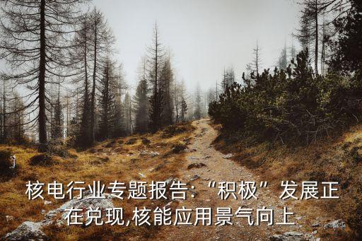  核電行業(yè)專題報告:“積極”發(fā)展正在兌現(xiàn),核能應(yīng)用景氣向上