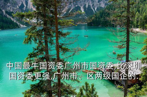 中國(guó)最牛國(guó)資委廣州市國(guó)資委,比深圳國(guó)資委更強(qiáng),廣州市、區(qū)兩級(jí)國(guó)企的...