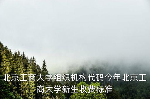 北京工商大學(xué)組織機(jī)構(gòu)代碼今年北京工商大學(xué)新生收費(fèi)標(biāo)準(zhǔn)