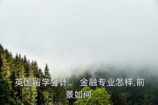  英國留學(xué)會計、 金融專業(yè)怎樣,前景如何